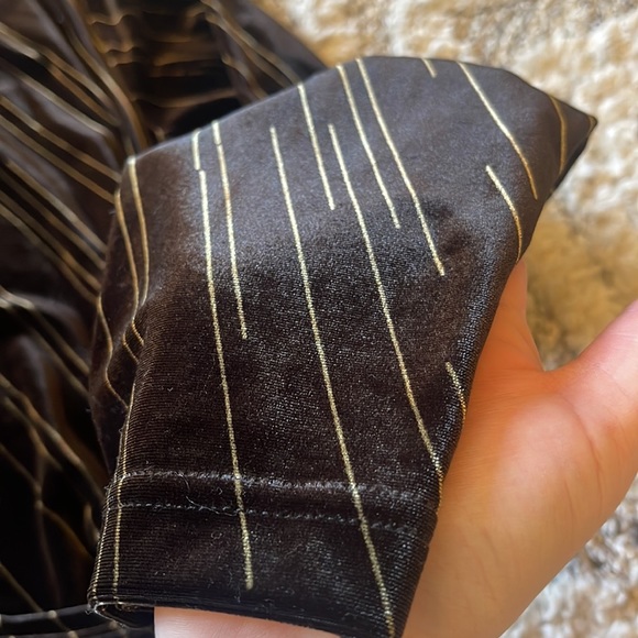 Vintage Velvet Deep V Neck Wrap Front Blouse or Minidress 70’s 80’s vibes - Picture 4 of 14